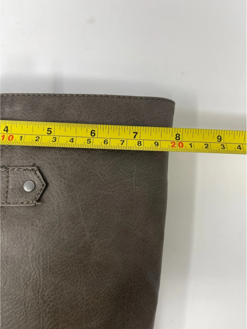 Women's Knee High Riding Boots Grey Faux Leather Buckle Slouch Flat Zip Size